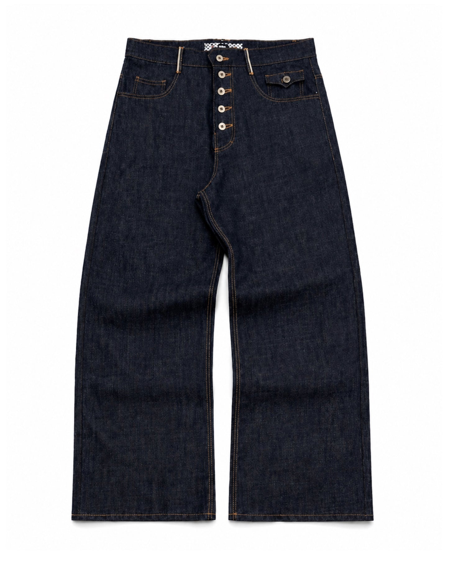Selvedge Belt Buckle Exposed Button Fly